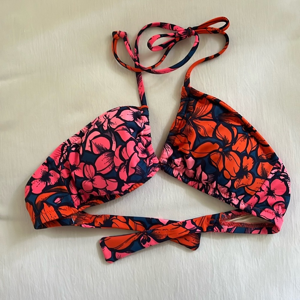 J. Crew Floral Printed Bikini Top Sz XXS